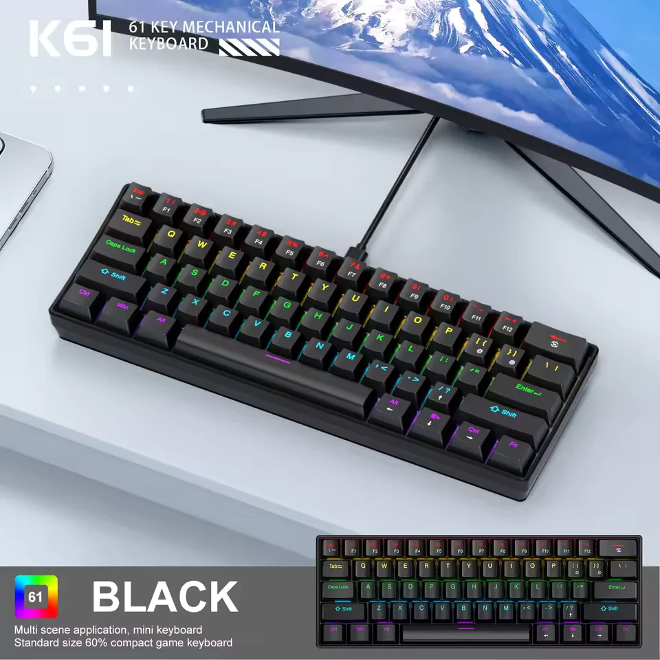Teclado Mecanico Apayado K61 foto 3
